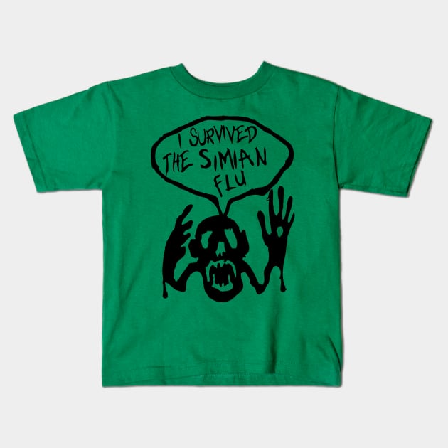 I survived the Simian Flu Kids T-Shirt by B4DW0LF